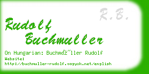 rudolf buchmuller business card